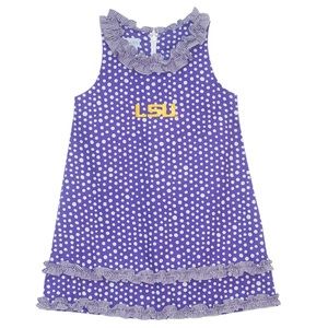 Vive La Fête LSU 18 mo Embroidered Ruffle dress